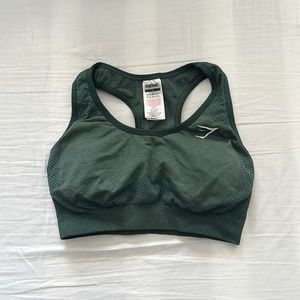 Gymshark Vital Seamless Bra 2.0 Dark Green Marl